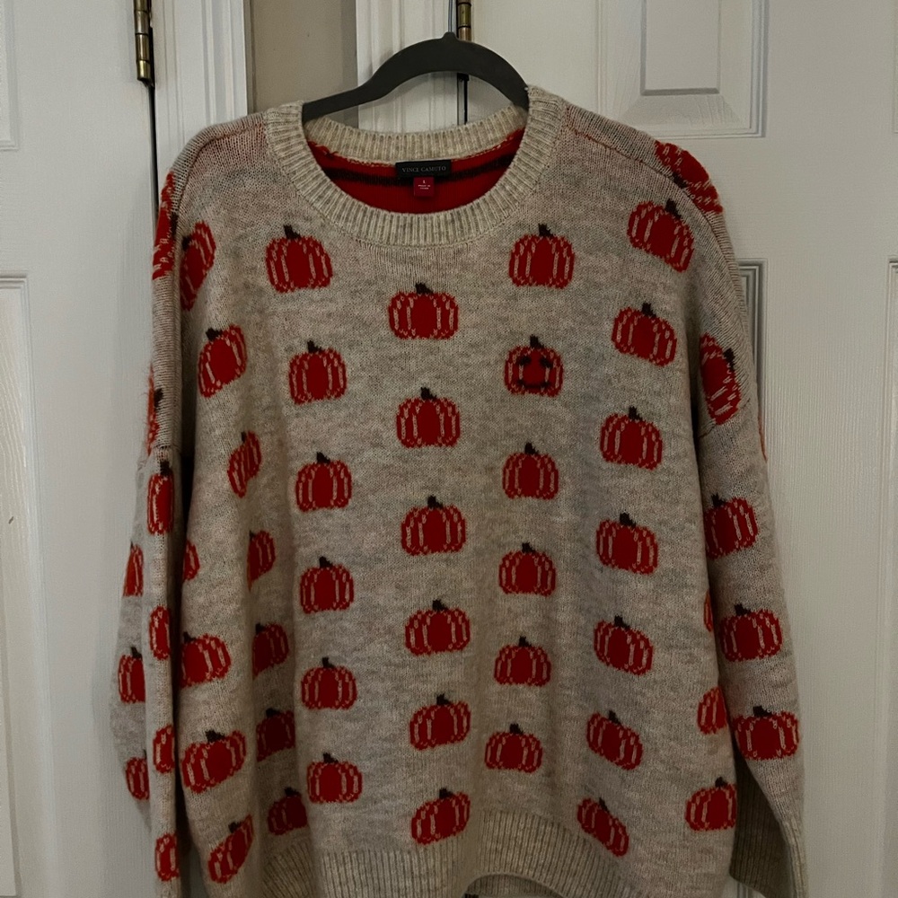 Vince Camuto Women’s Halloween/Pumpkin Knit Sweater
